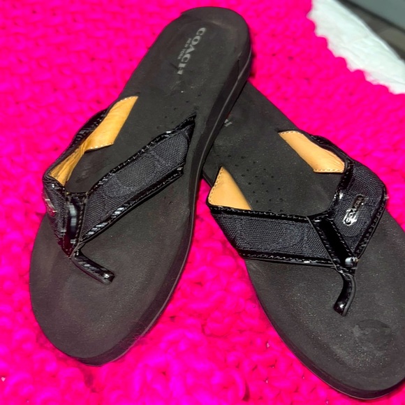 Coach Shoes Flip Flop Coach Sandals Poshmark